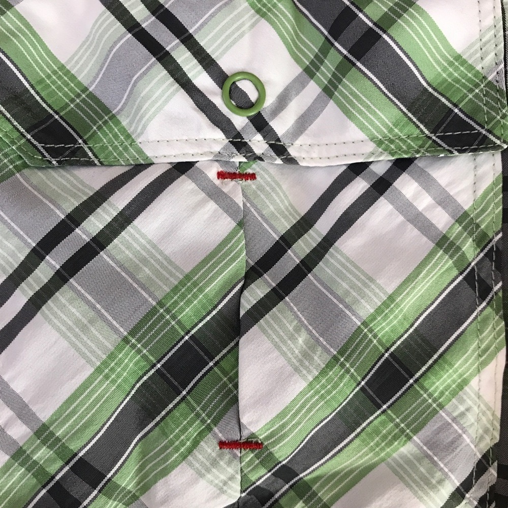 Woolrich Mens Western Snap Shirt XL Green Plaid - Picture 4 of 8